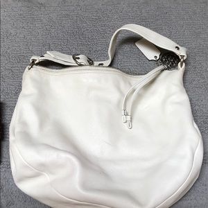 Coach white leather bag